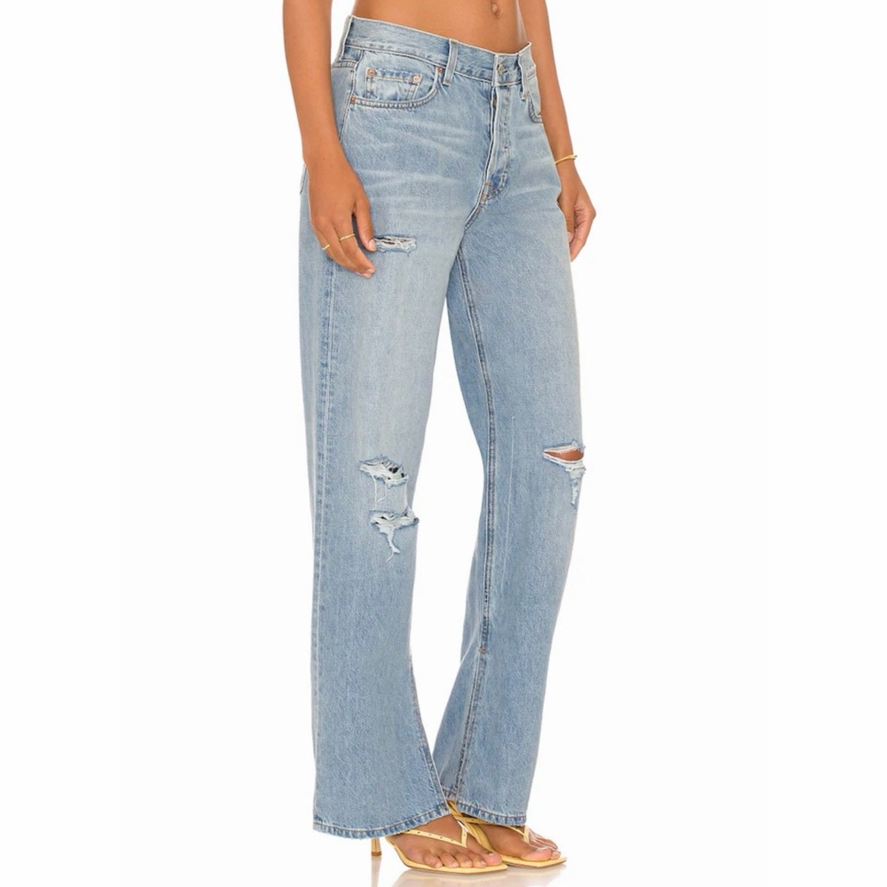 Grlfrnd Liya Low Rise Boyfriend Distressed Jeans - Picture 2 of 9